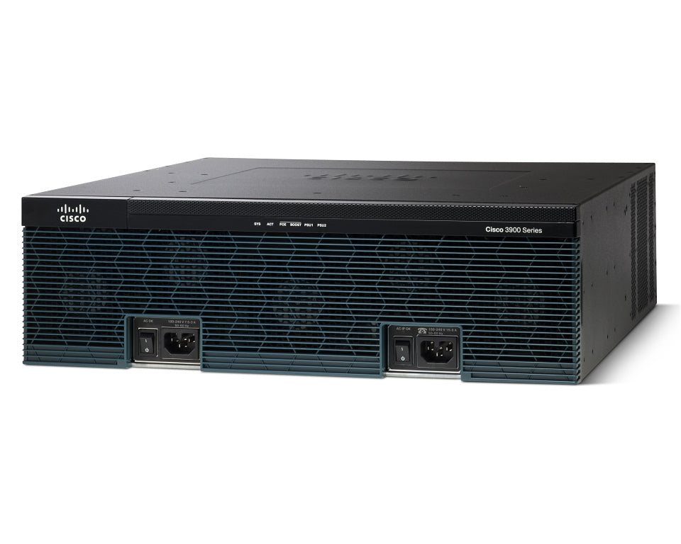 CISCO3925/K9 Cisco 3925 Router, SPE100, 3x GE Ports, 4x EHWIC, 4x