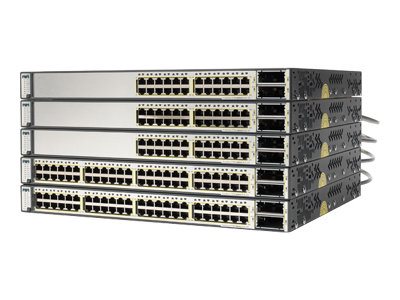 WS-C3750E-48PD-S Cisco Catalyst 3750E  Switch with 48 10/100/1000 PoE ports + 2 X2-based 10 Gigabit Ethernet ports