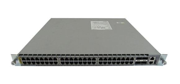 View of DCS-7050TX-64-F Arista DCS-7050TX with 48 10Gb, 4 40Gb QSFP+