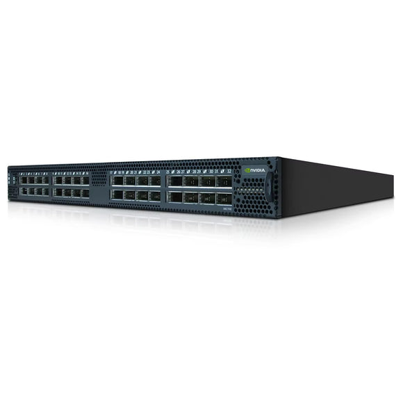 MQM9700-NS2R NVIDIA Quantum-2 Based NDR InfiniBand Switch, 64-Ports NDR, 32 OSFP Ports, Managed, Connector-to-Power (C2P) Airflow (Reverse)
