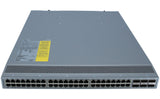 View of N9K-C93108TC-FX Cisco Nexus 93108TC-FX Switch with 48x 10GBase-T and 6x 40/100G QSFP28 Uplinks