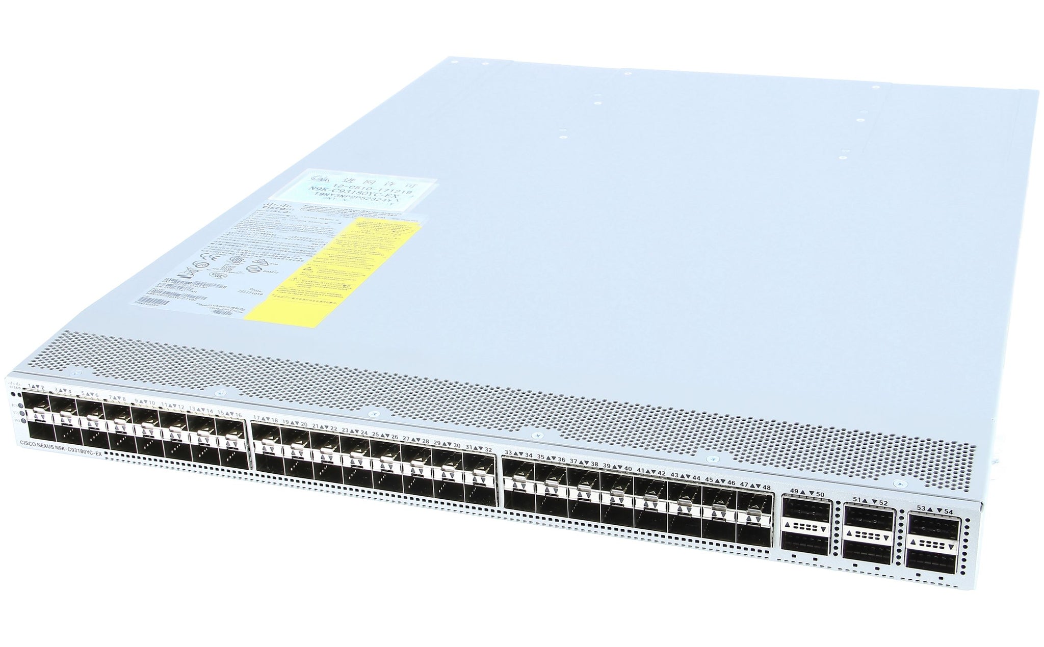 N9K-C93180YC-EX Cisco Nexus 9300 Switch 48x10/25GB SFP+ & 6x100g