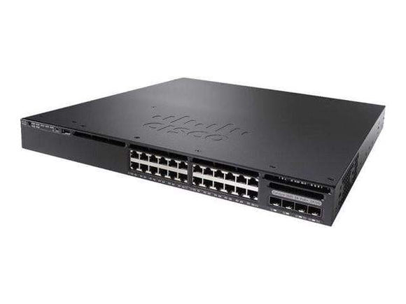 WS-C3650-24PD-E Cisco Catalyst 3650 24-port GigE PoE+ Switch with 2x10G Uplinks, IP Services