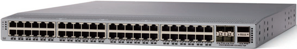 N9K-C9348GC-FXP Cisco Nexus 9300-FX 48x100M/1G BASE-T, 4x1/10/25Gbps SFP28, 2x40/100Gbps QSFP28 Switch
