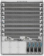 View of N9K-C9508-B2 Cisco Nexus 9508 Chassis Bundle with 1 Sup, 3 PS, 2 SC, 6 FM, 3 FT