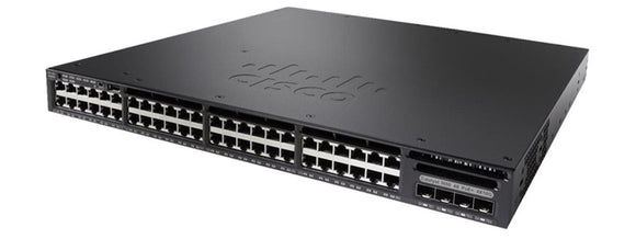 WS-C3650-48PS-E Cisco Catalyst 3650 48-port GigE PoE+ Switch with 4x GigE SFP Uplinks, IP Services